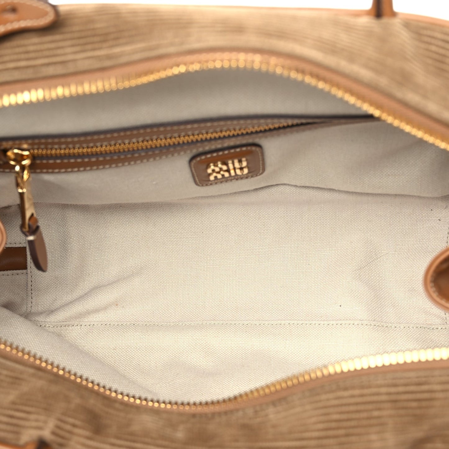 Corduroy Large Beau Top Handle Bag Cinnamon