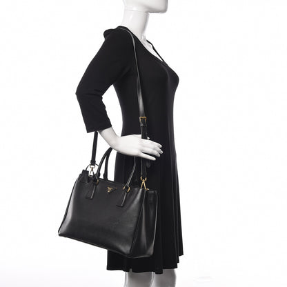 Prada Saffiano Lux Medium Tote Black 2 of 11
