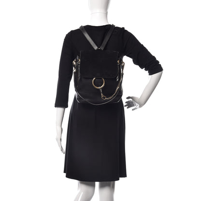 Chloe Suede Calfskin Medium Faye Backpack Black 3 of 17