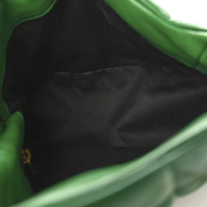 Saint Laurent Lambskin Quilted Small Loulou Puffer Monogram Chain Satchel New Vert 5 of 7
