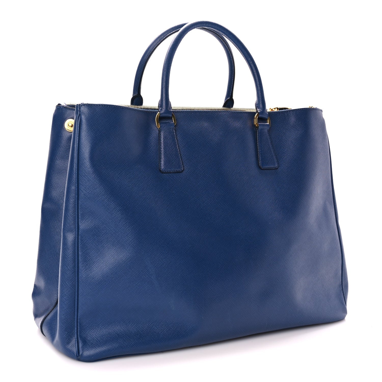 Prada Saffiano Lux Extra Large Galleria Double Zip Tote Bluette 2 of 8