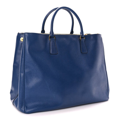 Prada Saffiano Lux Extra Large Galleria Double Zip Tote Bluette 2 of 8