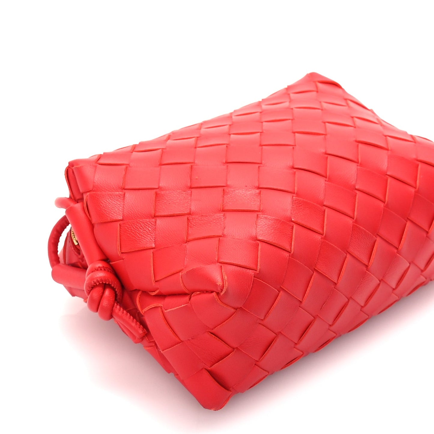 Nappa Intrecciato Mini Loop Camera Bag  Redstone