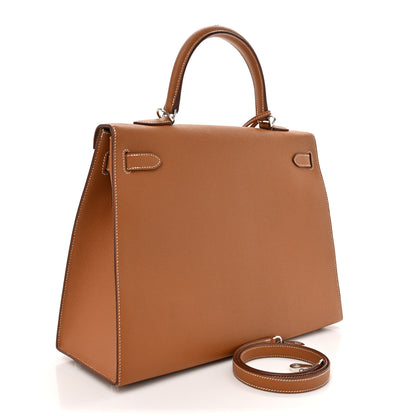 Hermes Epsom Kelly Sellier 35 Gold 3 of 16