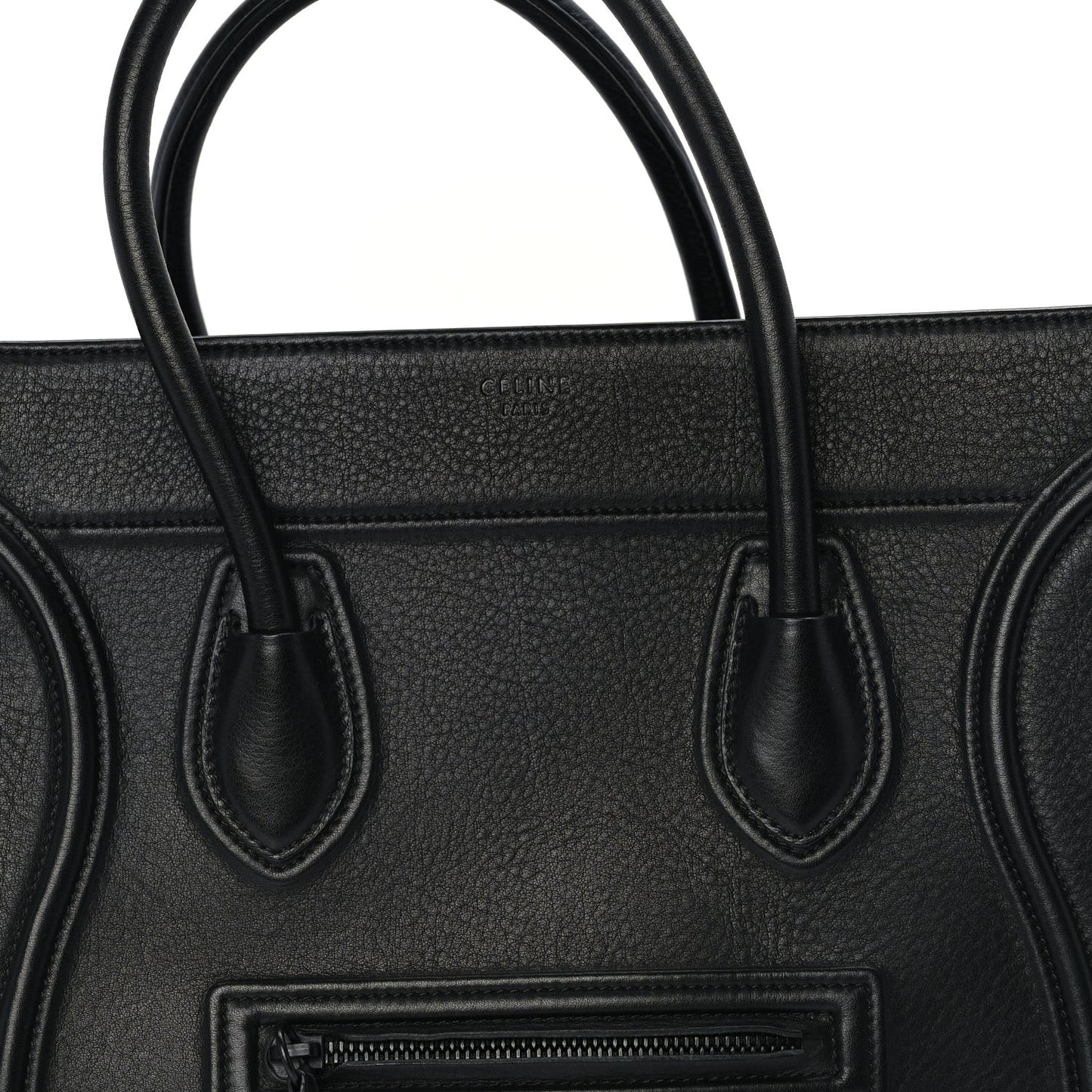 Supple Calfskin Medium Phantom Luggage  Black