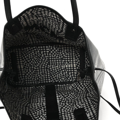 MCM Grained Calfskin Visetos Medium Liz Reversible Shopper Tote Black 6 of 7