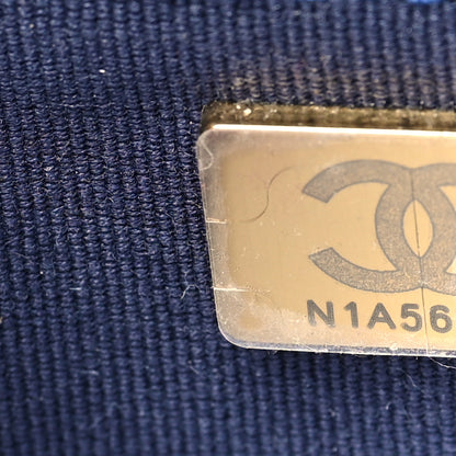 Chanel Caviar Quilted Crystal Enamel CC Wallet On Chain WOC Navy 8 of 12