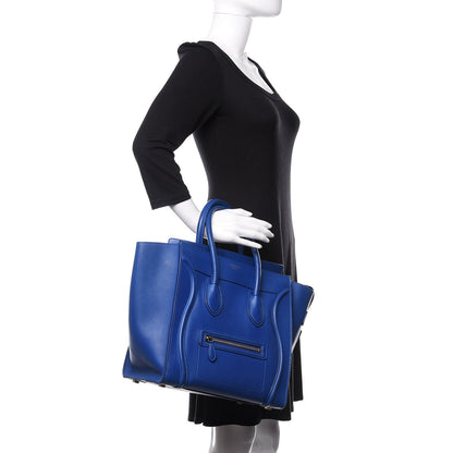 Celine Smooth Calfskin Mini Luggage Royal Blue 2 of 9