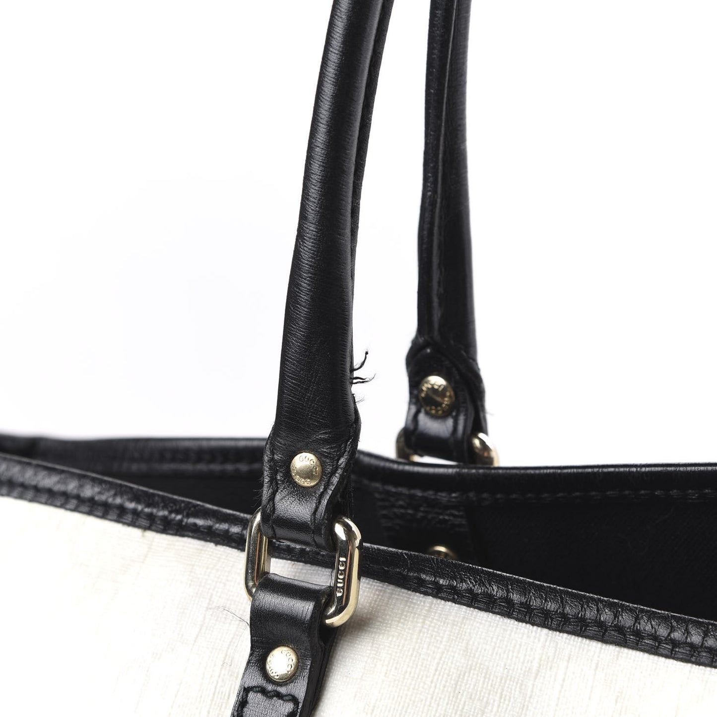 GG Plus Monogram Large Joy Tote White Black