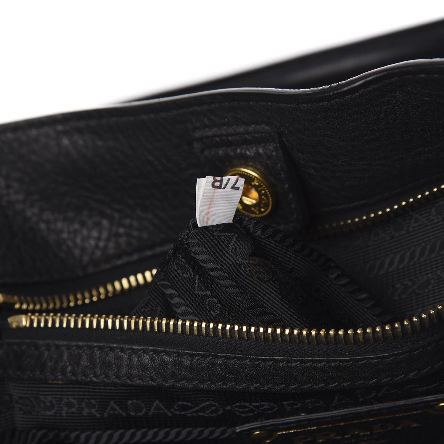 Prada Vitello Daino Side Pocket Tote Black 7 of 10