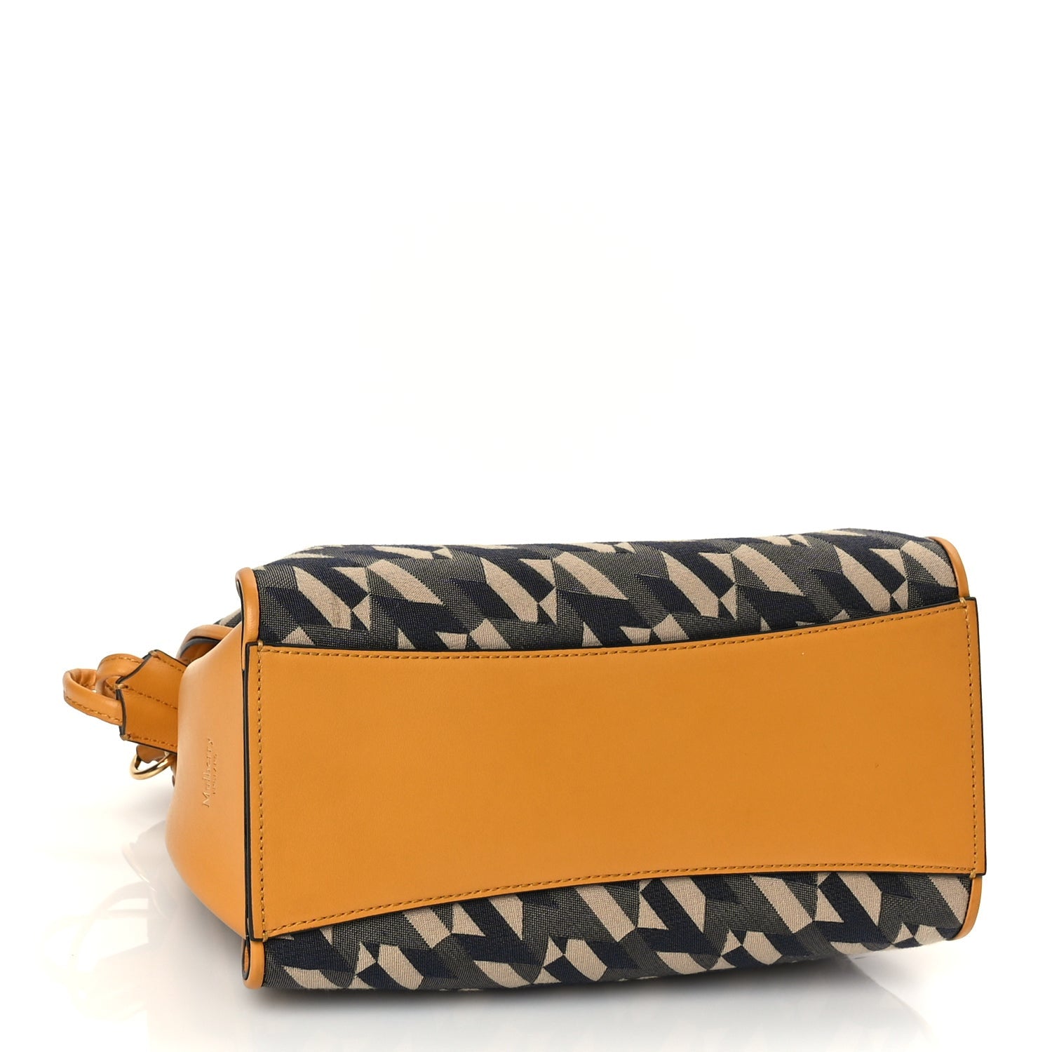 Mulberry Calfskin Canvas Print Small Iris Tote  Deep Amber 3 of 8