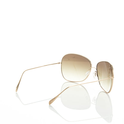 Oliver Peoples Titanium Elsie Aviator Sunglasses Gold 4 of 8