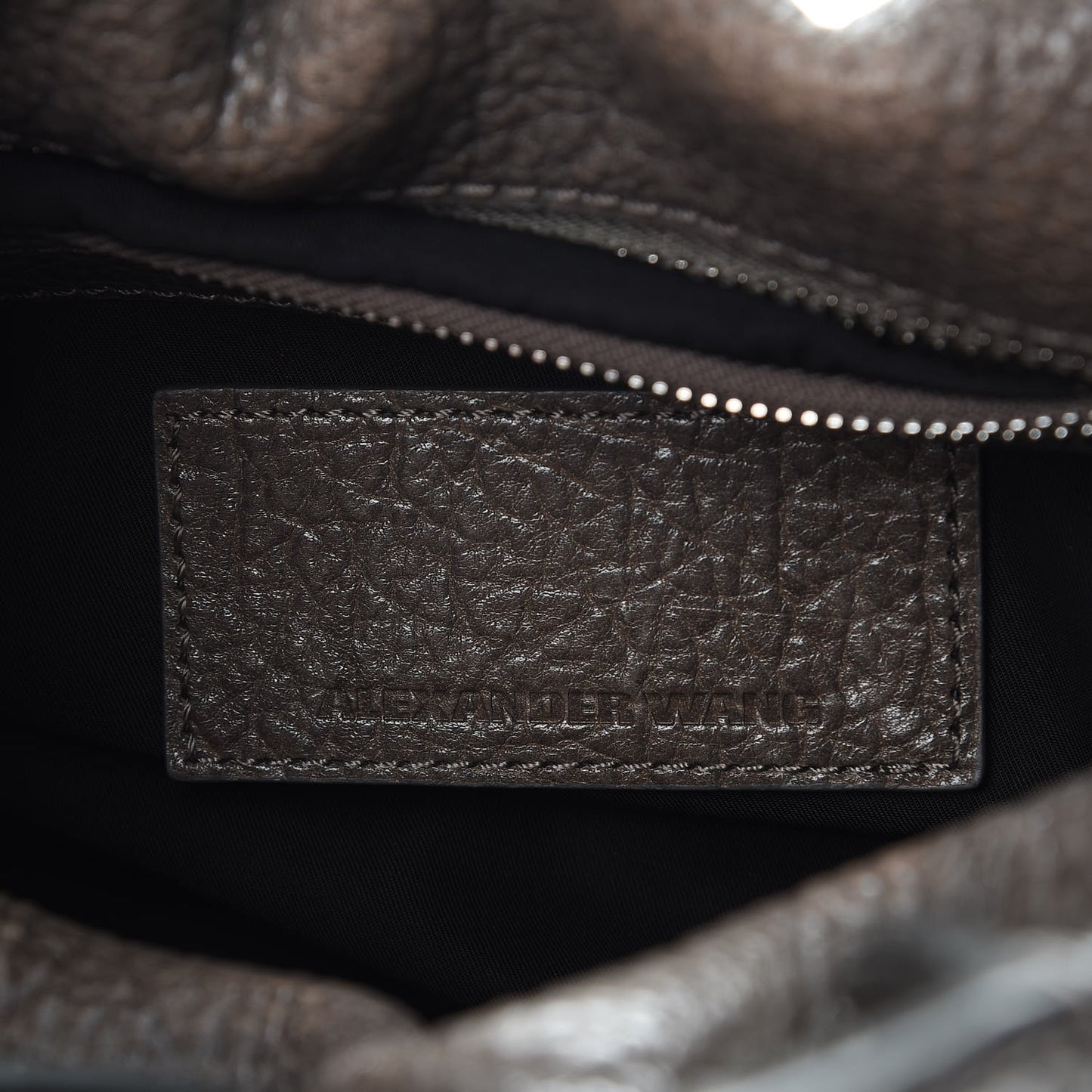 Pebbled Lambskin Inside Out Rocco Grey