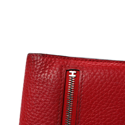 Hermes Togo Dogon Wallet Rouge Casaque 9 of 11