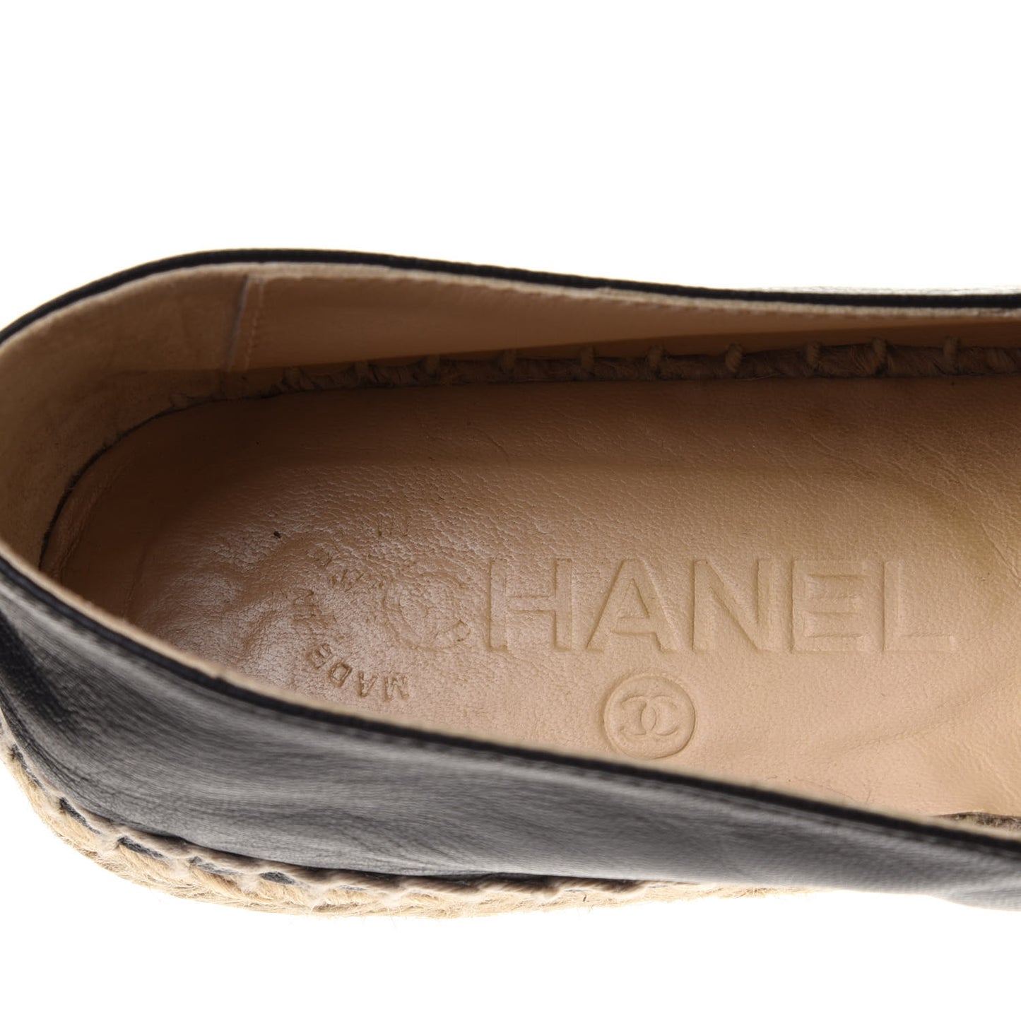 Lambskin CC Espadrilles 36 Black