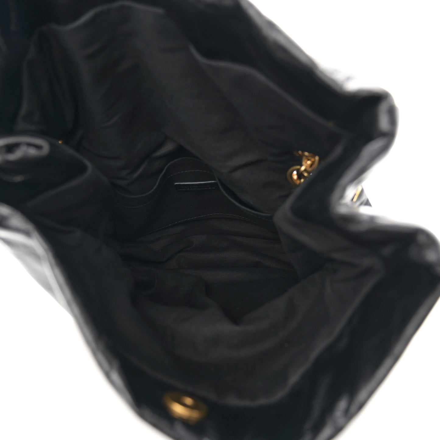 Arena Calfskin Small Monaco Chain Shoulder Bag Black