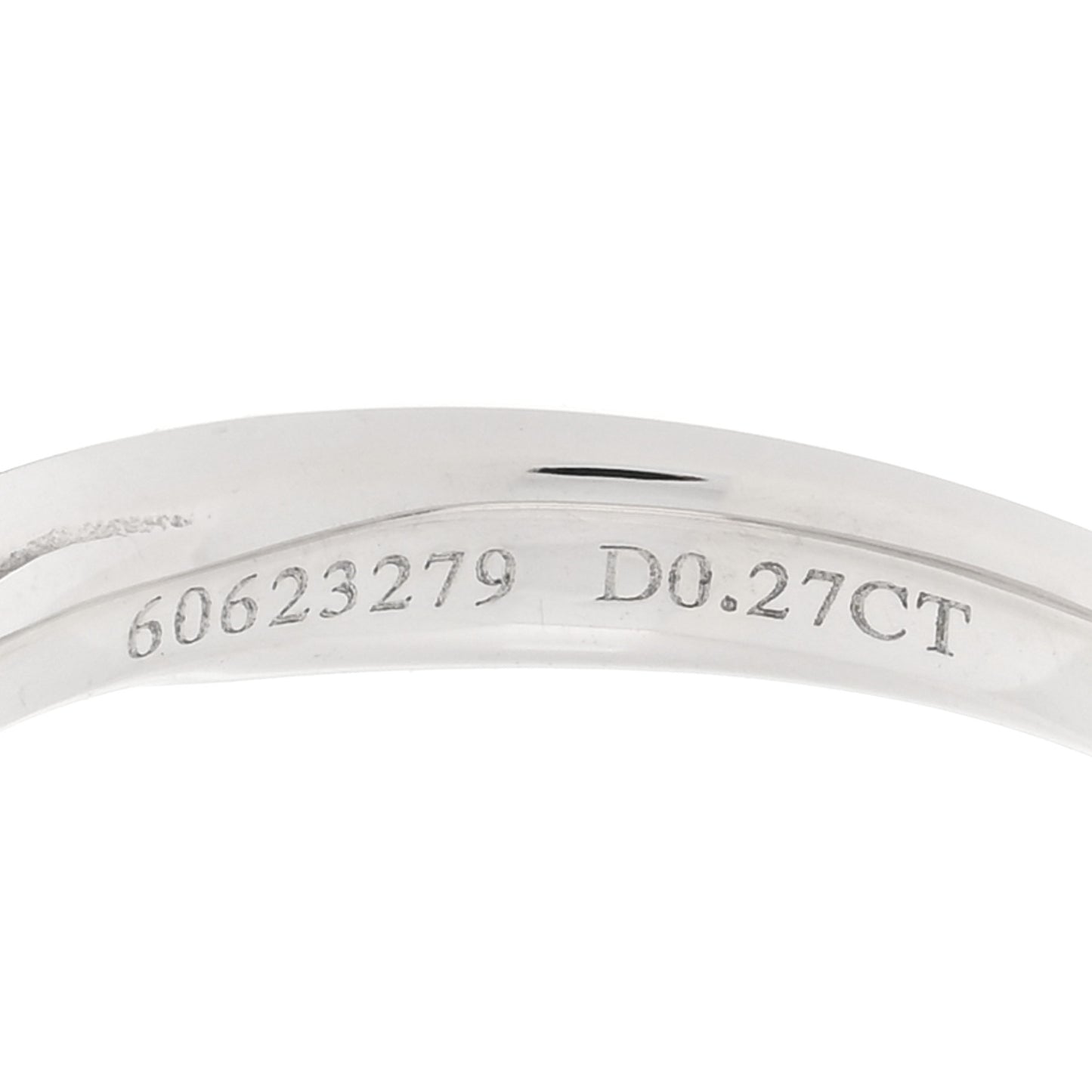 Platinum Diamond .27ct Harmony Solitaire Engagement Ring 51 5.75