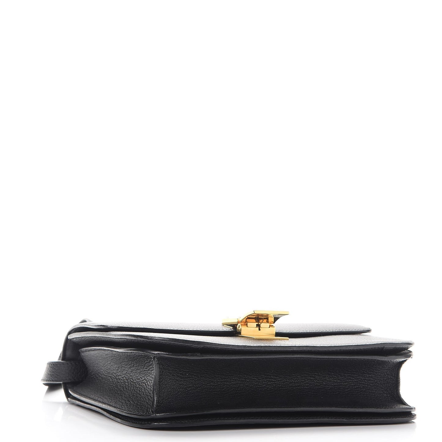 Goatskin Medium Classic Box Flap Bag Black