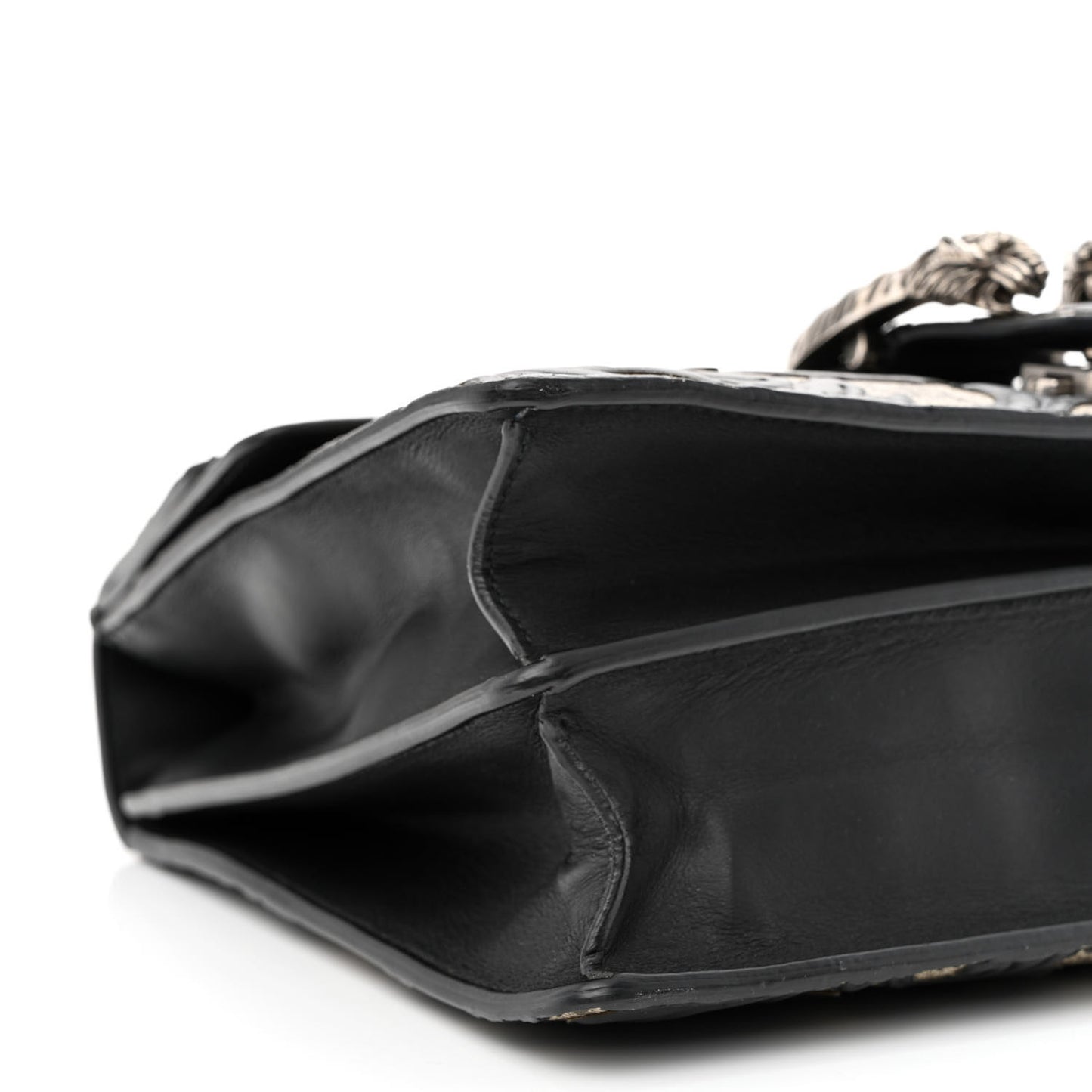 GG Supreme Monogram Arabesque Medium Dionysus Shoulder Bag Black