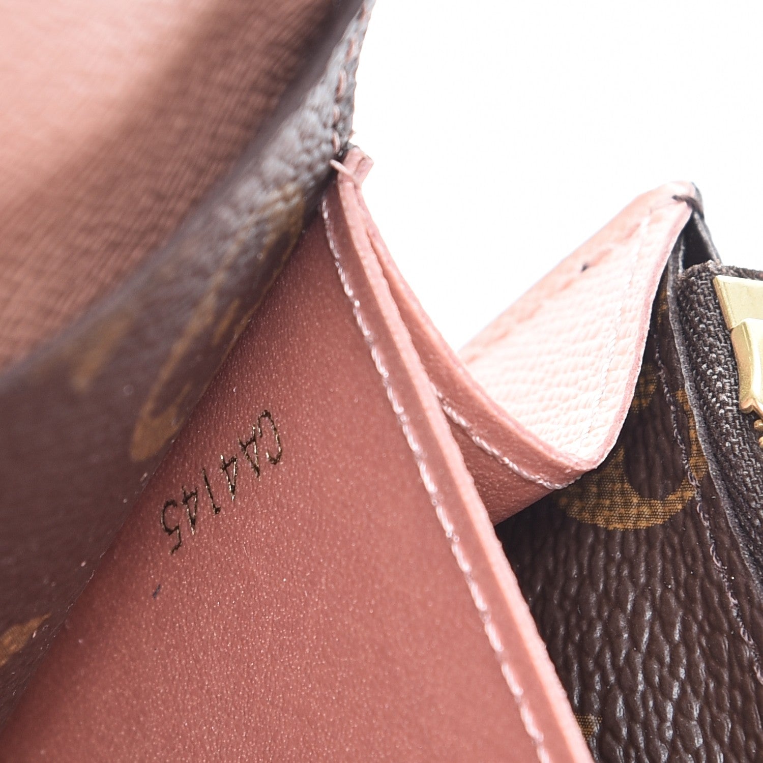 Louis Vuitton Monogram Emilie Wallet Rose Nacre 9 of 10