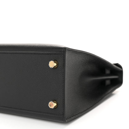 Hermes Epsom Kelly Sellier 25 Black 10 of 11