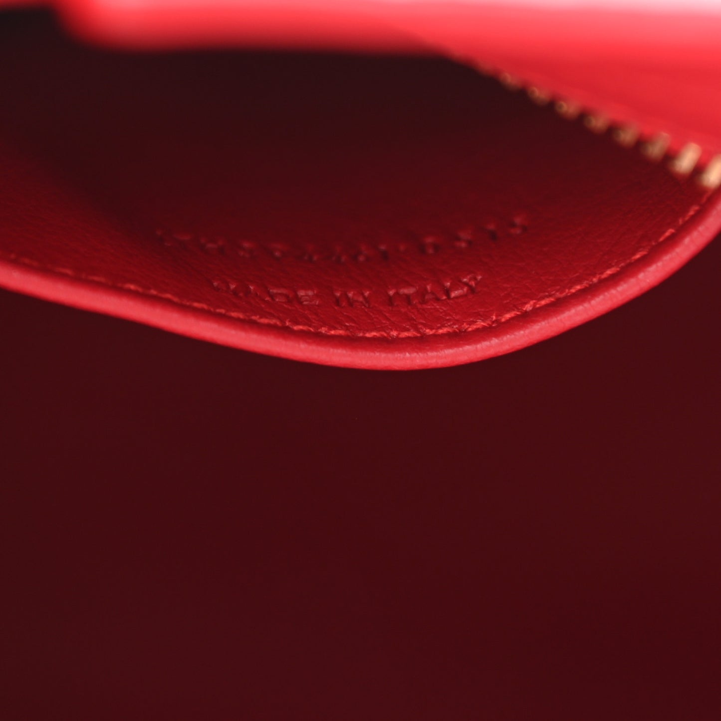 Calfskin Small Monogram Cabas Lipstick Red