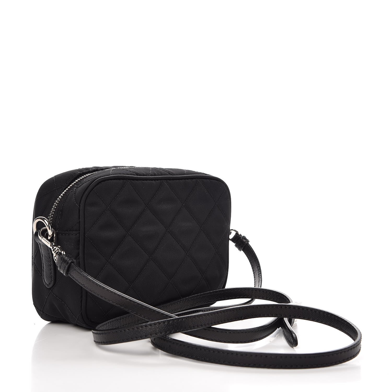 Prada Nylon Tessuto Impuntu Quilted Crossbody Bag Black 3 of 7