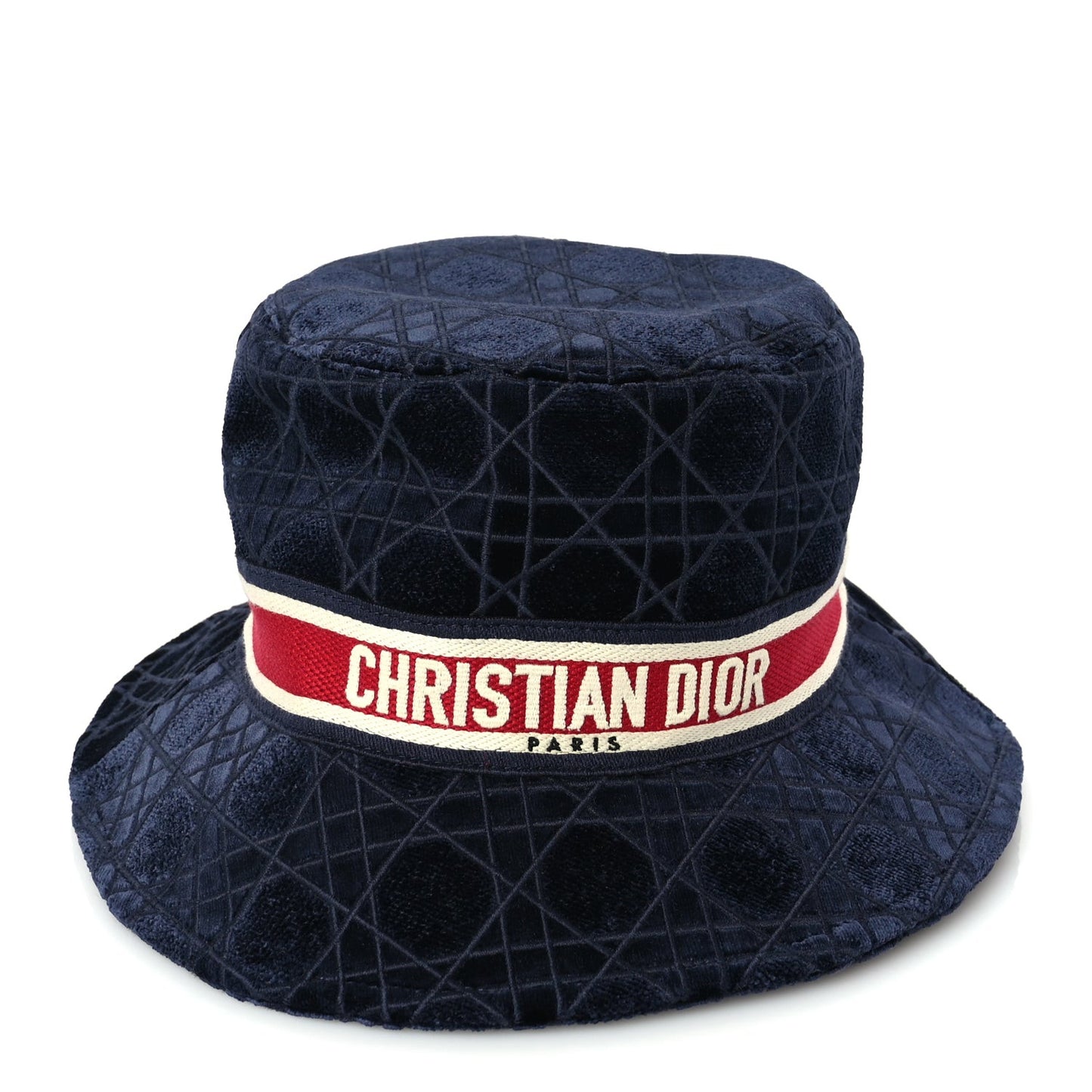 Velvet Cannage Bob Bucket Hat 57 Blue