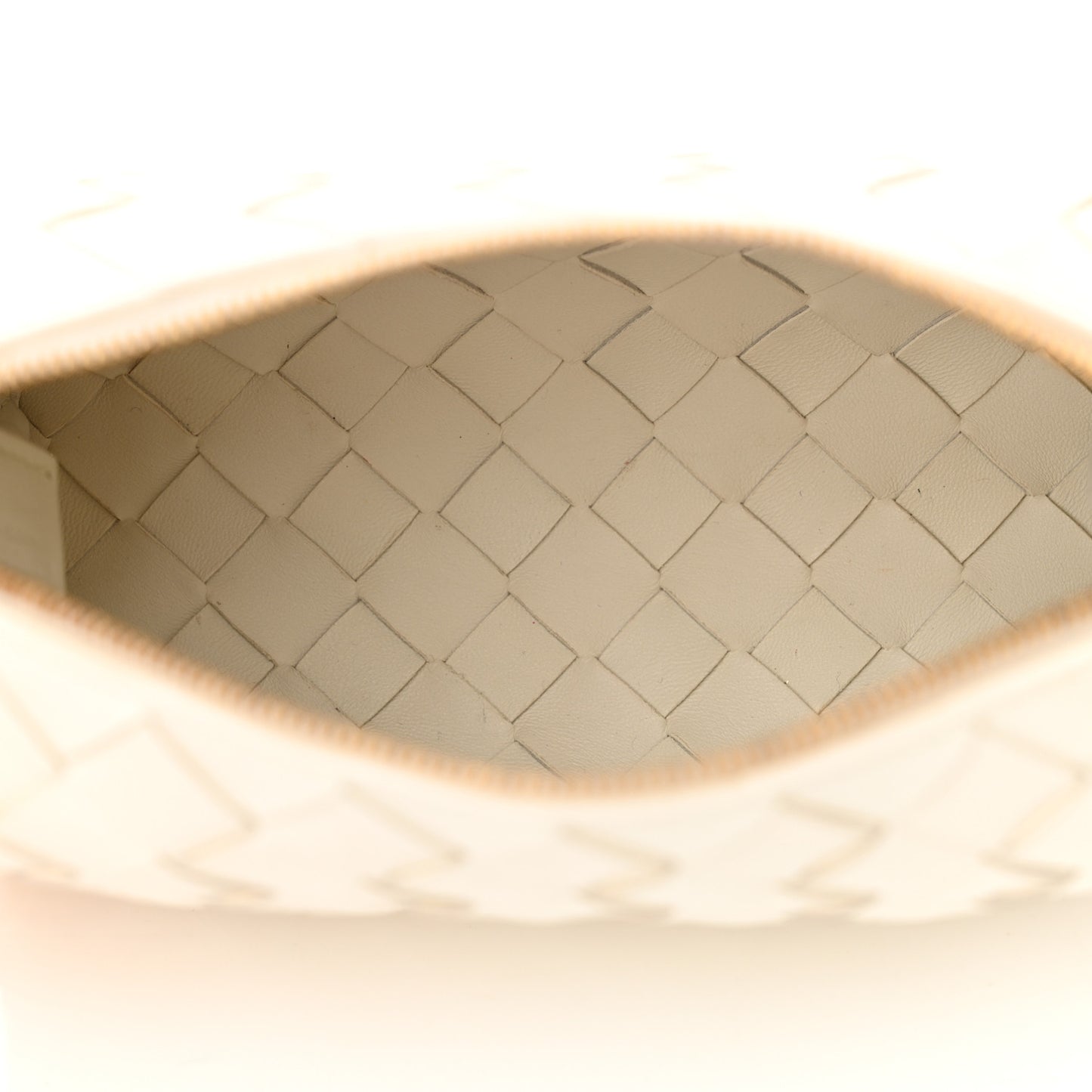 Nappa Intrecciato Metallic Knot Mini Loop Camera Bag Bone