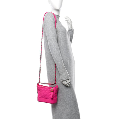 Chanel Goatskin Quilted Small Gabrielle Hobo Pink 2 of 7