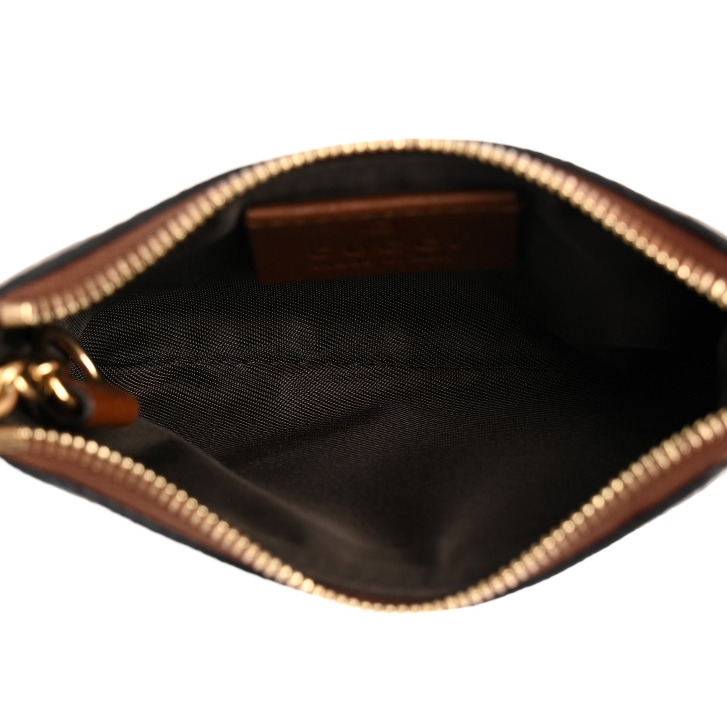 GG Supreme Monogram Key Case Brown