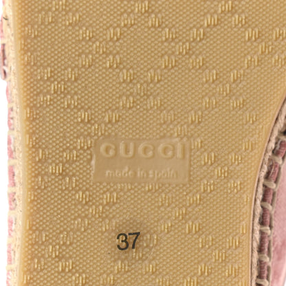 Gucci Monogram Espadrilles 37 Soft Pink 6 of 9