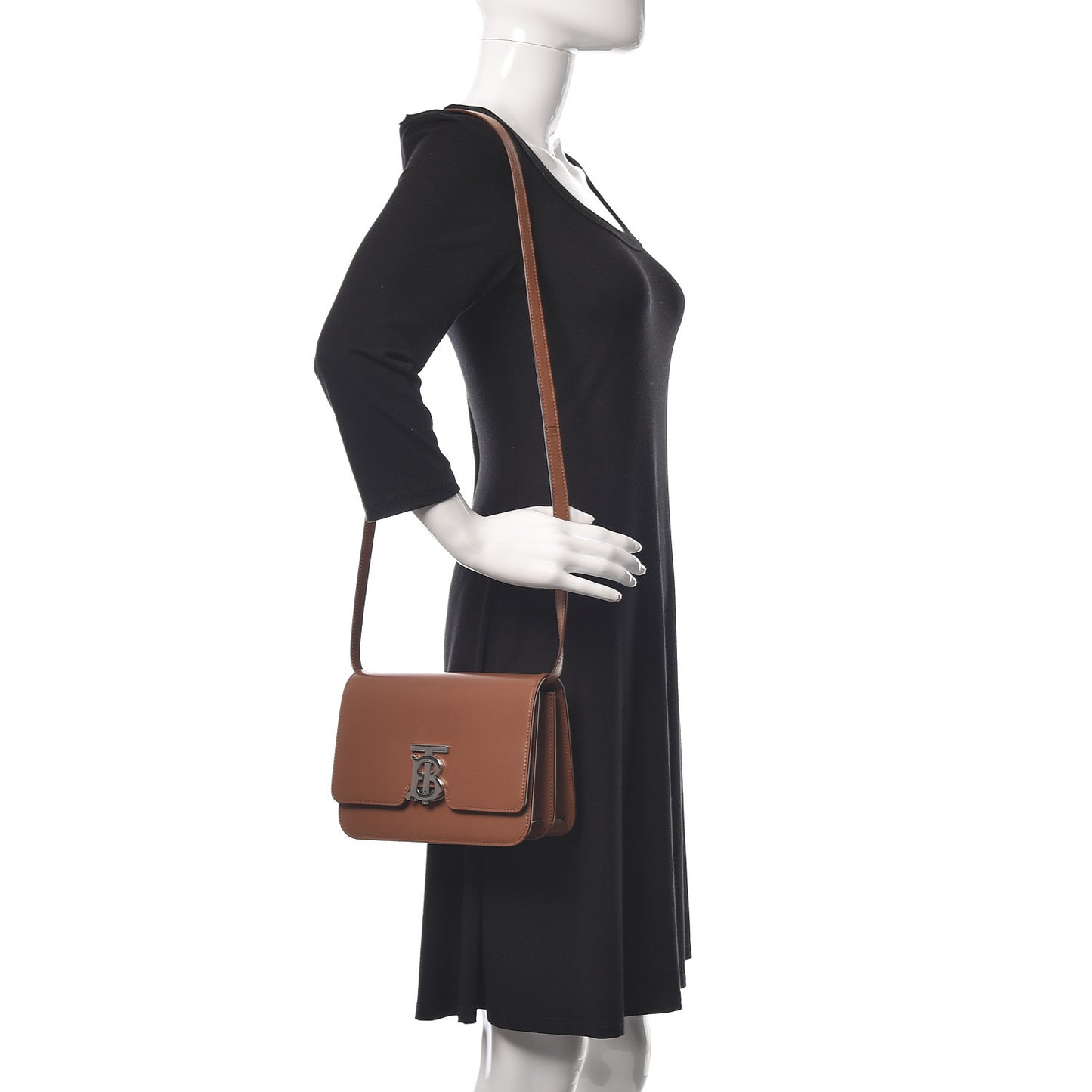 Calfskin Small TB Bag Malt Brown