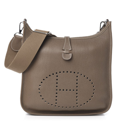 Hermes Taurillon Clemence Evelyne III PM Etoupe 1 of 12