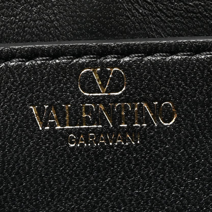 Valentino Garavani Brushed Calfskin Rockstud Flip Lock Chain Shoulder Bag Black 6 of 15