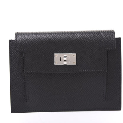 Hermes Epsom Kelly Pocket Compact Wallet Black 8 of 8