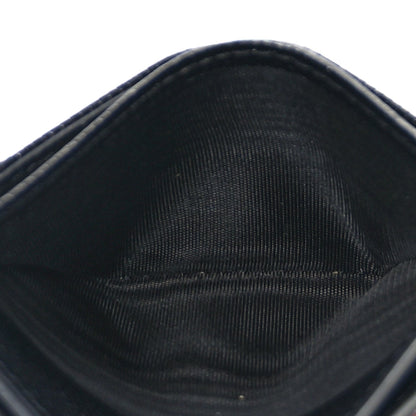 Saint Laurent Grain De Poudre Matelasse Chevron Monochrome Monogram Credit Card Case Black 7 of 8