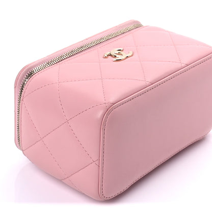 Chanel Lambskin Resin Elegant Chain Vanity Case Pink 7 of 8