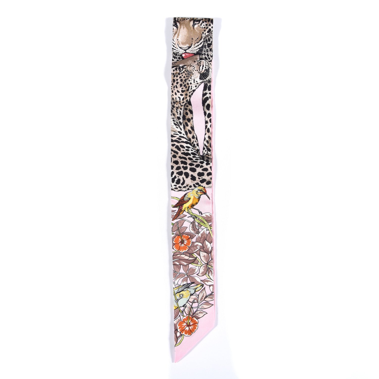 Hermes Silk Jungle Love Love Twilly Rose Pale Etoupe 4 of 4
