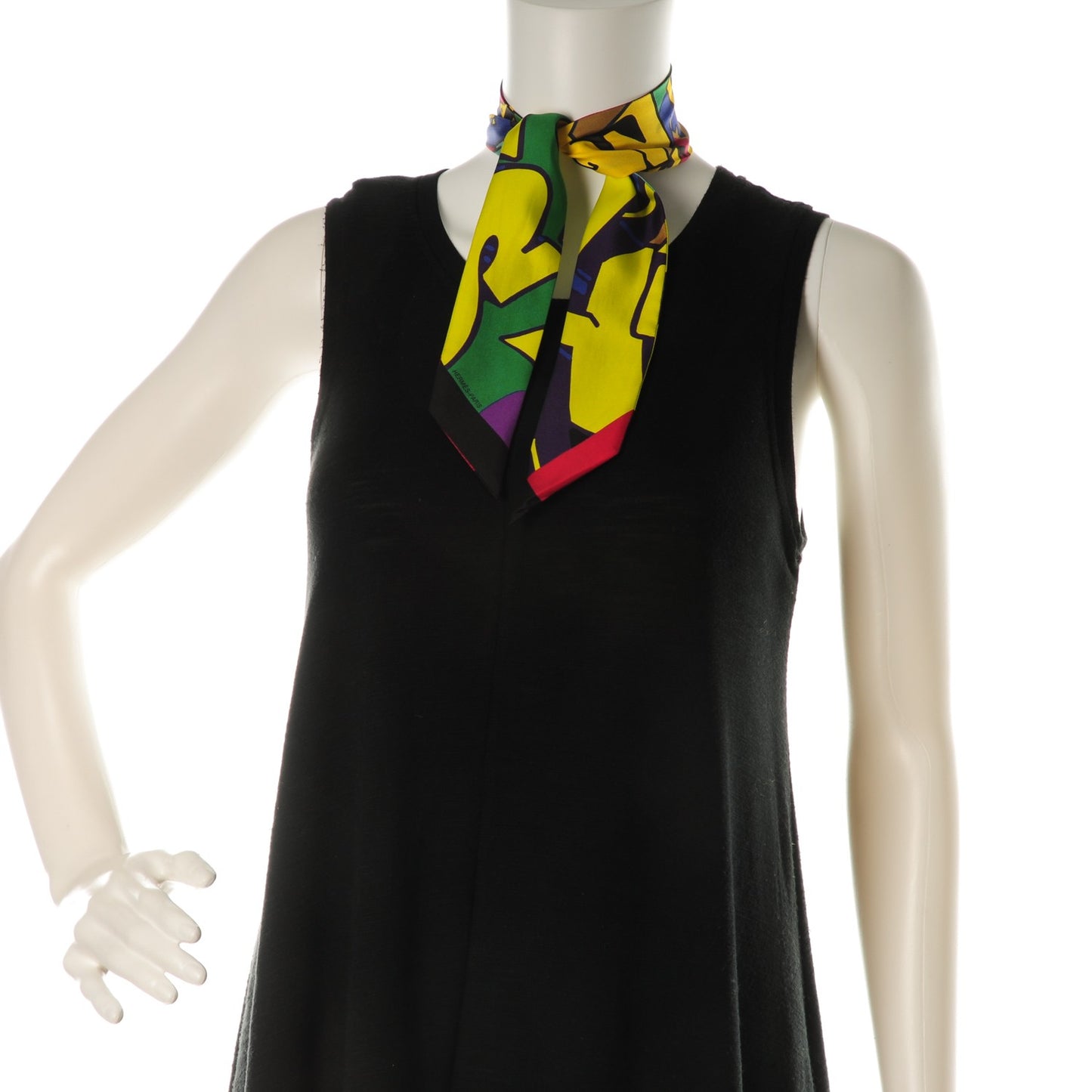 Silk Graff Graffiti Twilly Noir Jaune Vert