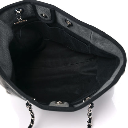 Chanel Canvas Small Deauville Tote Grey 5 of 16