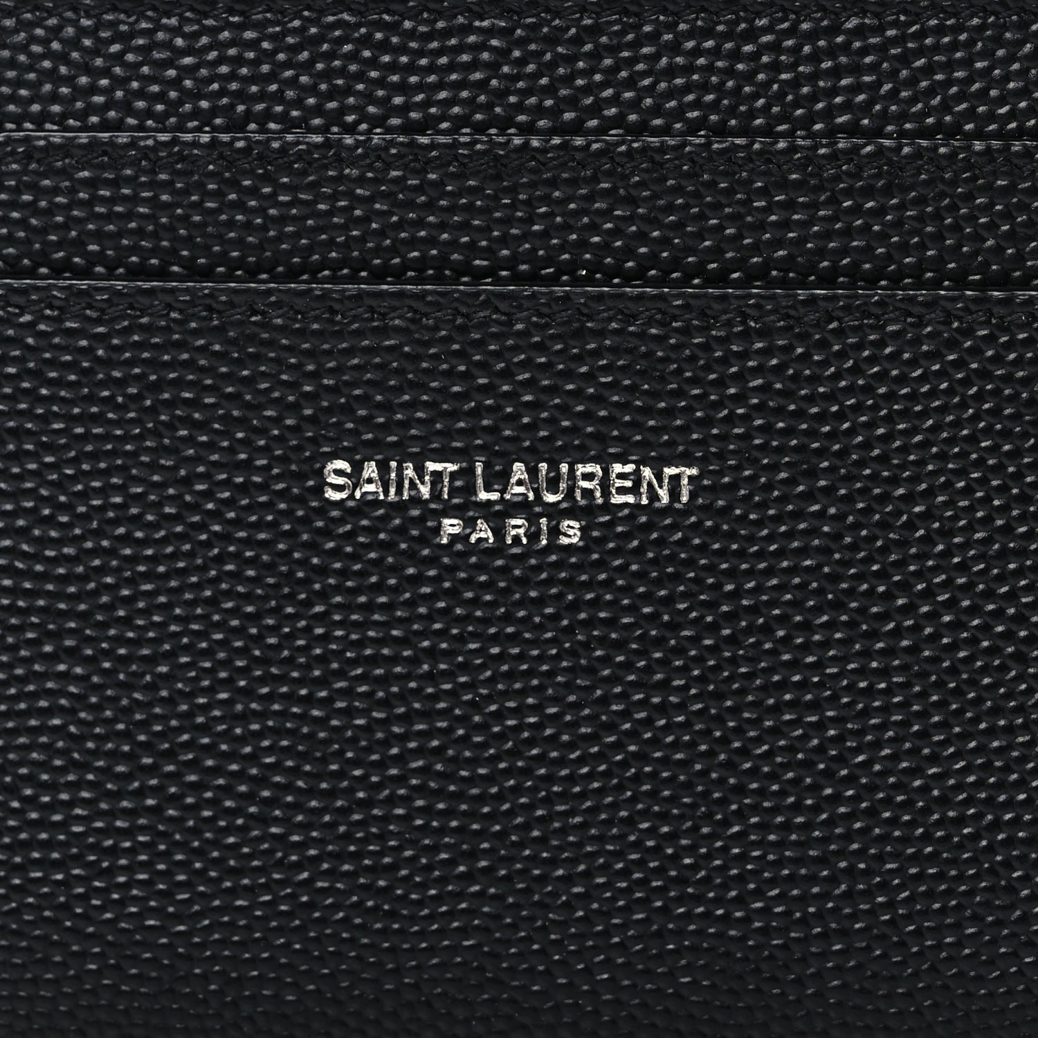 Saint Laurent Grain De Poudre Card Case Black 8 of 9