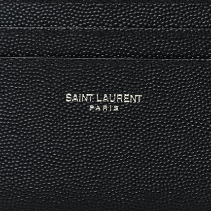 Saint Laurent Grain De Poudre Card Case Black 8 of 9