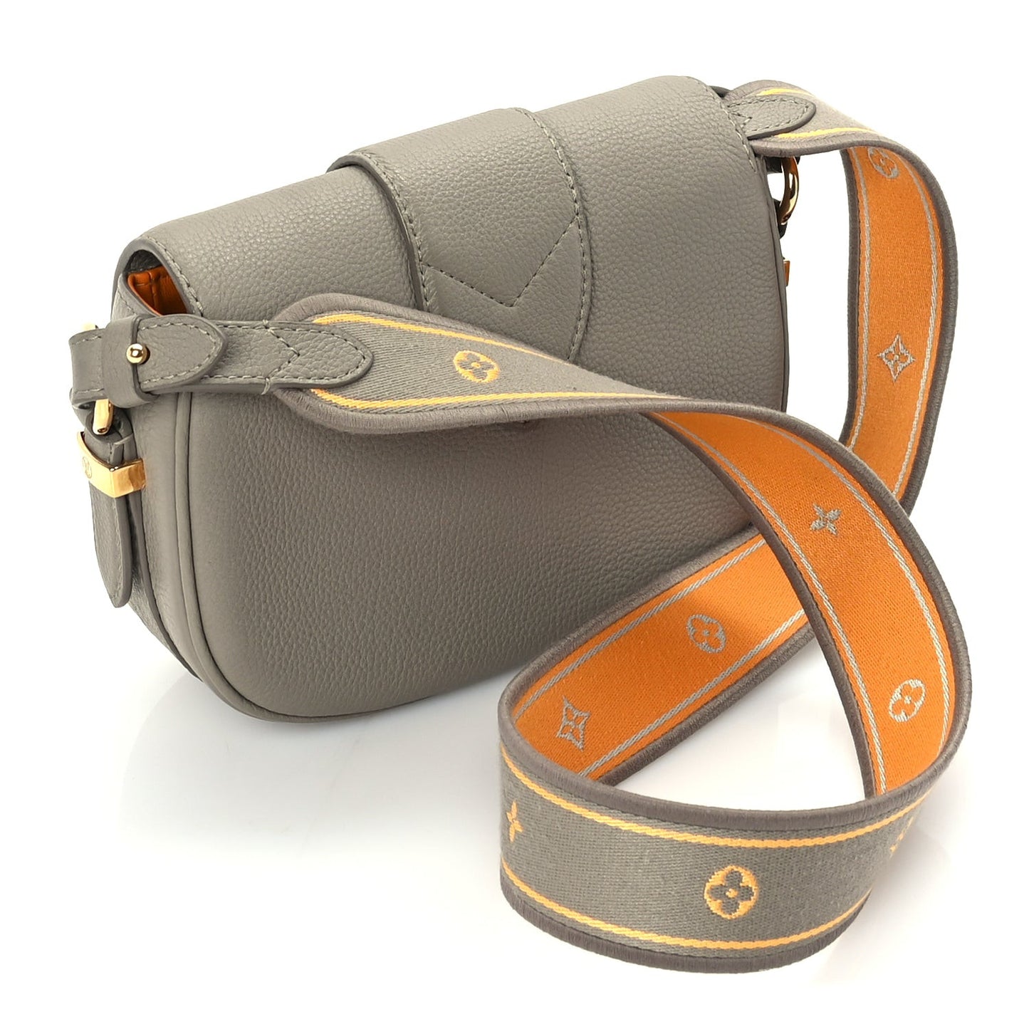 Grained Calfskin LV Pont 9 Soft PM  Gris