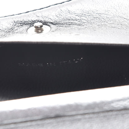 Chanel Lambskin Camellia Embossed Small Double Wallet Black 7 of 9