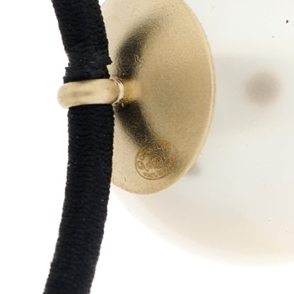 Chanel Pearl CC Hair Tie Black White 4 of 4