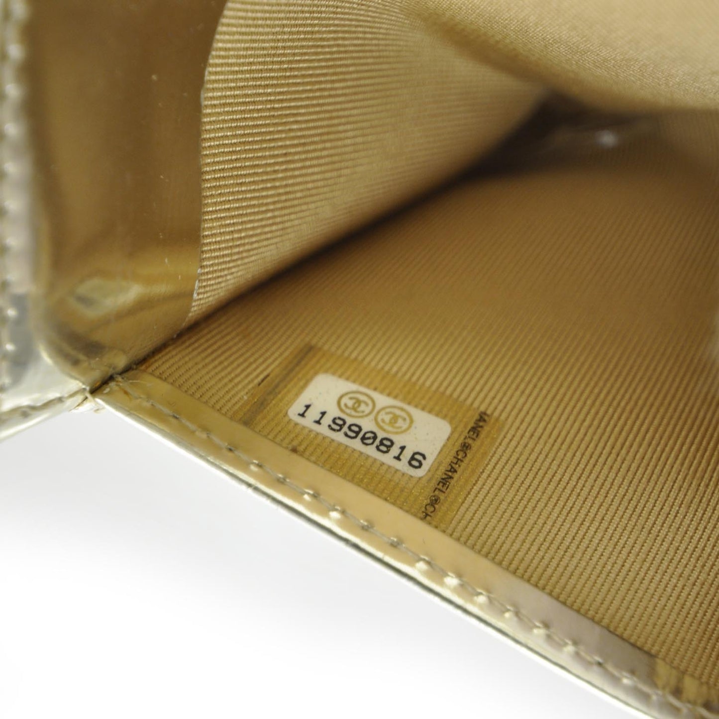 Leather Large CC Wallet Metallic Gold