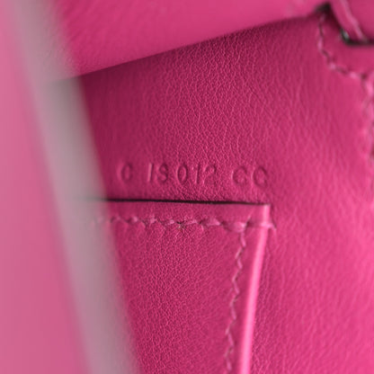 Hermes Swift Kelly Pochette Clutch Rose Pourpre 7 of 11
