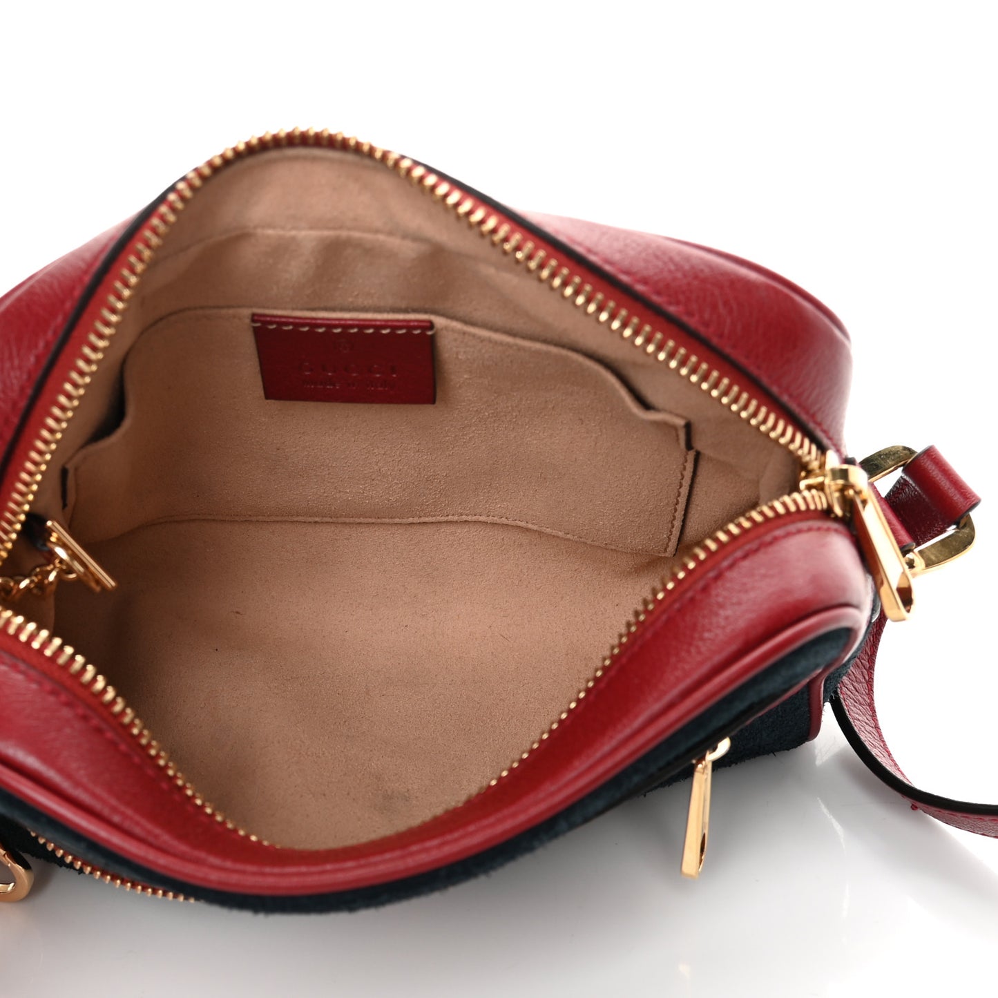 Suede Calfskin Web Mini Ophidia Shoulder Bag New Blue Romantic Cherry