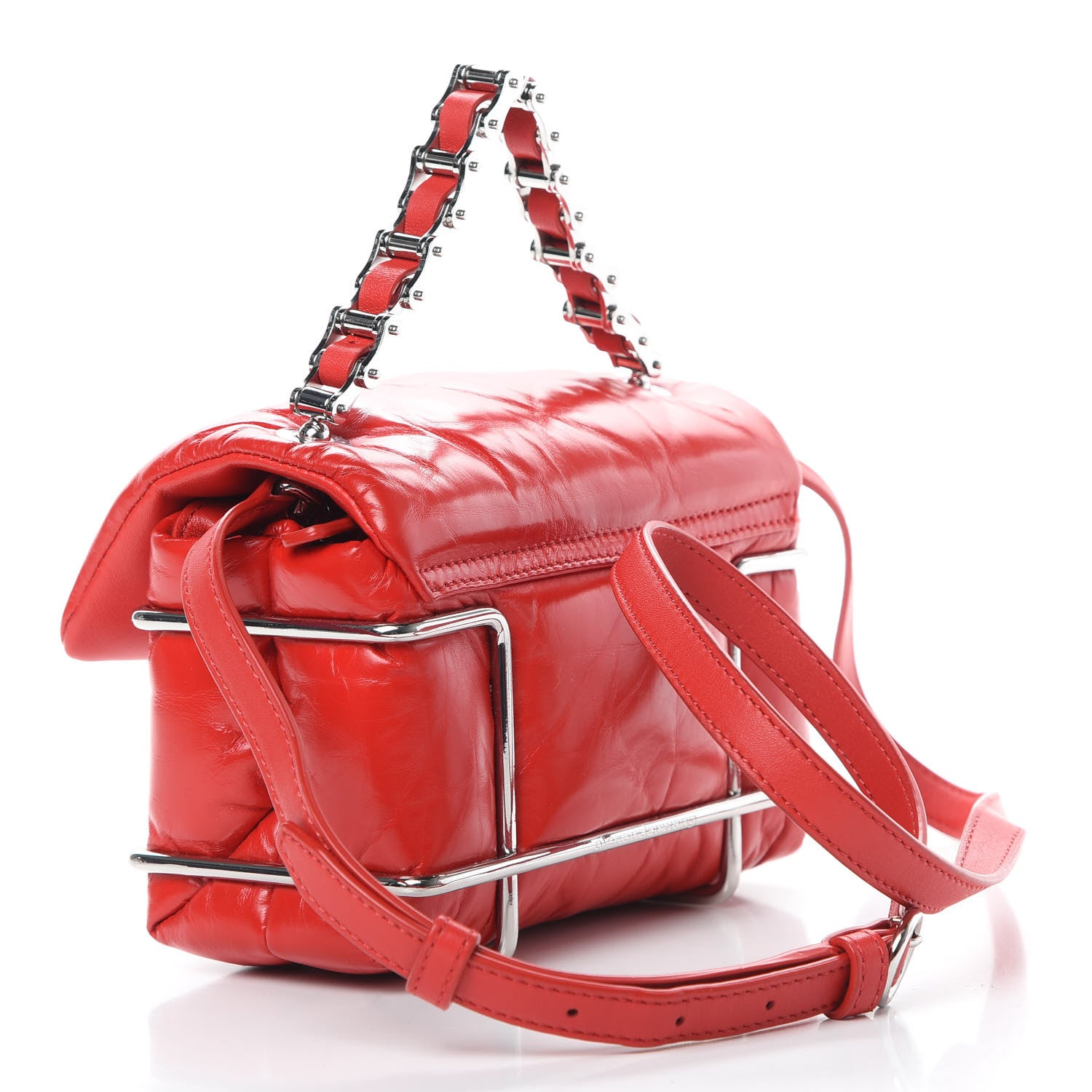 Alexander Wang Calfskin Quilted Halo Xbody Bag Red 4 of 18